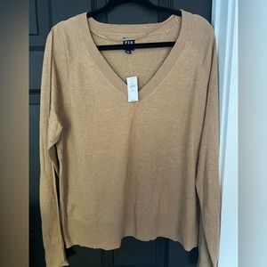 NWT GAP V neck sweater L